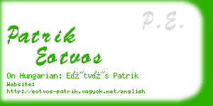 patrik eotvos business card